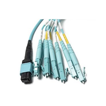 OM3 MTP/MPO LC 8 Fiber Breakout Cable 10G Multi-Fiber Fanout