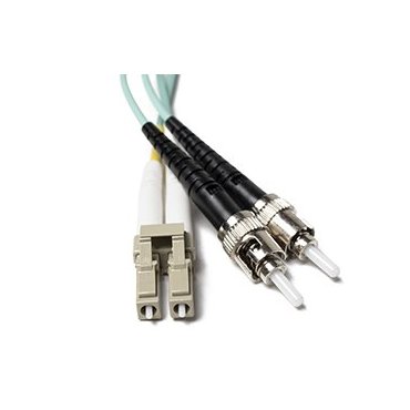 OM3 LC ST Plenum Duplex Fiber Patch Cable 10G 50/125 Multimode
