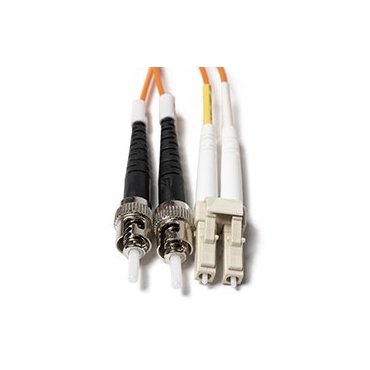 OM1 LC ST Plenum Duplex Fiber Patch Cable 62.5/125 Multimode