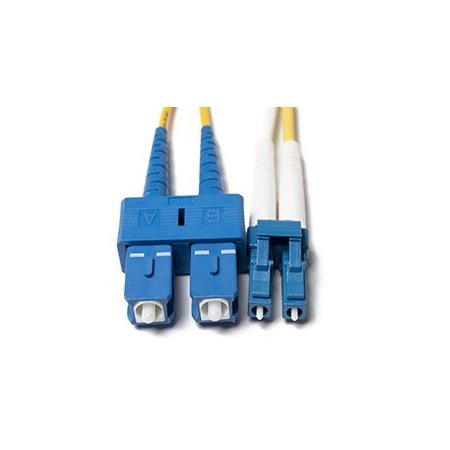 Câble Fibre Optique Multimode Duplex SC/LC 20m – Plénum Jaune – Black Box (Neuf)