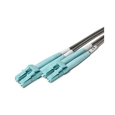 OM4 LC LC Armored Duplex Fiber Patch Cable 100G Multimode