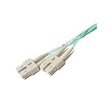 OM4 SC SC Plenum Duplex Fiber Patch Cable 100G 50/125 Multimode