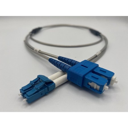 OS2 LC LC Armored Duplex Fiber Patch Cable Singlemode 9/125 OFNR SMF