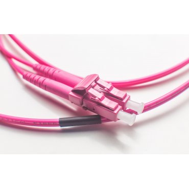 OM4 LC SC Fiber Patch Cable | 100G Violet Duplex 50/125 Multimode Jumper