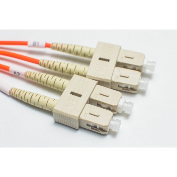 SC SC Plenum OM1 Duplex Fiber Patch Cables, Orange MMF DX 62.5/125 jumpers SC OFNP