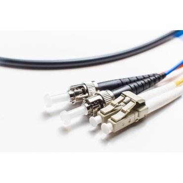 OM4 LC ST In/Outdoor Duplex Fiber Patch Cable 100G Multimode 50/125