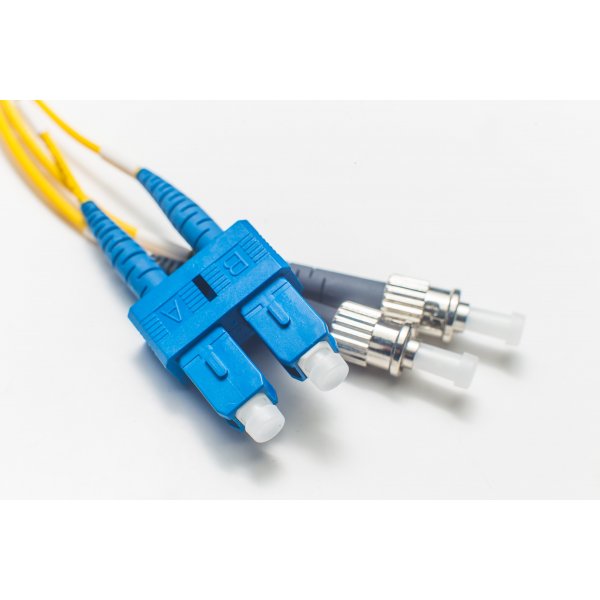 OS2 SC ST Plenum Duplex Fiber Patch Cable 9/125 Singlemode