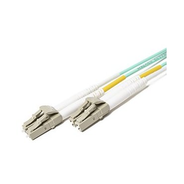 OM4 LC LC Fiber Patch Cable | Plenum 100G Duplex 50/125 Multimode - Made in USA