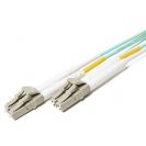 OM4 LC LC Fiber Patch Cable | Plenum 100G Duplex 50/125 Multimode - Made in USA