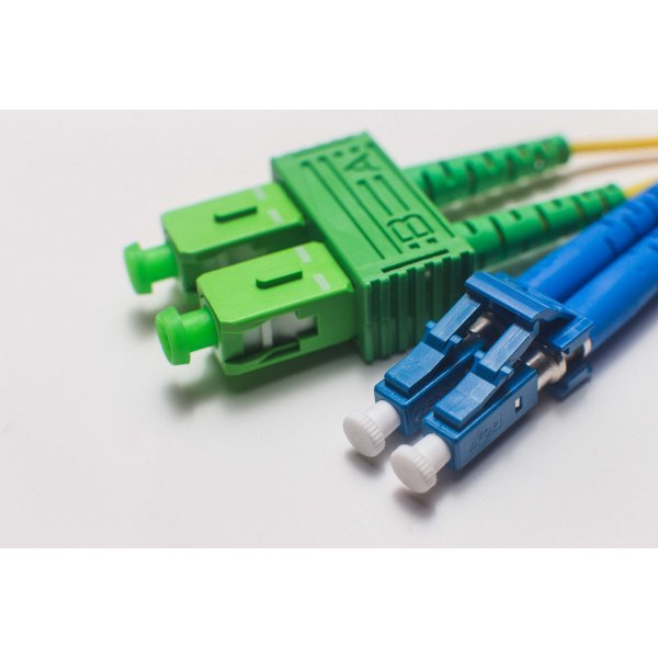 OS2 LC/UPC SC/APC Duplex Fiber Patch Cable Singlemode OFNR TAA 9/125.