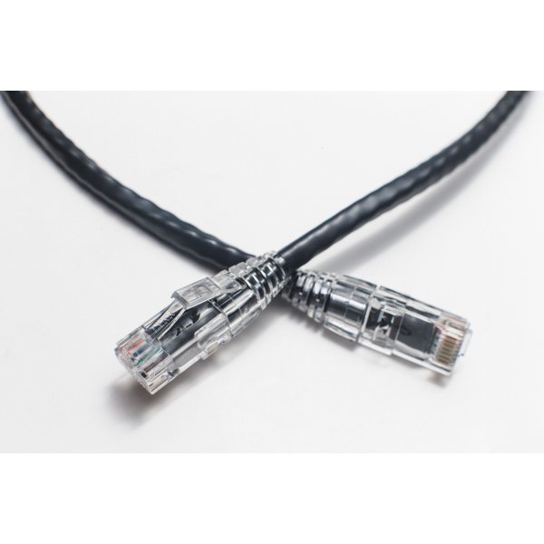 Black CAT6 Patch Cable | RJ45 Network Cables, Snagless Boots, TAA/BAA